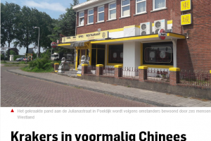 gekraakt restaurant Poeldijk